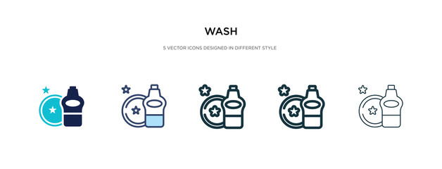 wash icon in different style vector illustration. two colored and black wash vector icons designed in filled, outline, line and stroke style can be used for web, mobile, ui