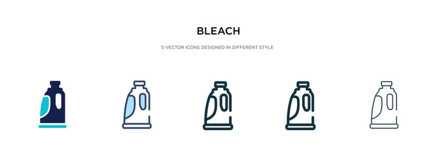 bleach icon in different style vector illustration. two colored and black bleach vector icons designed in filled, outline, line and stroke style can be used for web, mobile, ui