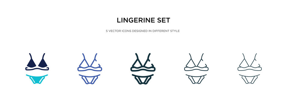 lingerine set icon in different style vector illustration. two colored and black lingerine set vector icons designed in filled, outline, line and stroke style can be used for web, mobile, ui