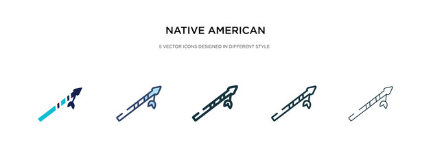 native american spear icon in different style vector illustration. two colored and black native american spear vector icons designed in filled, outline, line and stroke style can be used for web,
