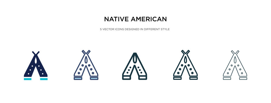 native american wigwam icon in different style vector illustration. two colored and black native american wigwam vector icons designed in filled, outline, line and stroke style can be used for web,
