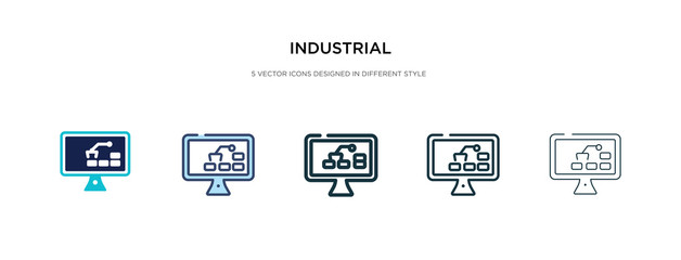 industrial icon in different style vector illustration. two colored and black industrial vector icons designed in filled, outline, line and stroke style can be used for web, mobile, ui