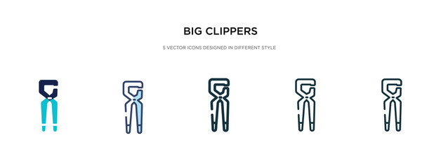 big clippers icon in different style vector illustration. two colored and black big clippers vector icons designed in filled, outline, line and stroke style can be used for web, mobile, ui