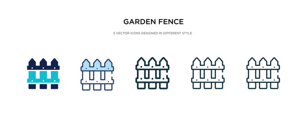 garden fence icon in different style vector illustration. two colored and black garden fence vector icons designed in filled, outline, line and stroke style can be used for web, mobile, ui