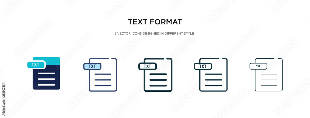 Poster text format icon in different style vector illustration. two colored and black text format vector ic