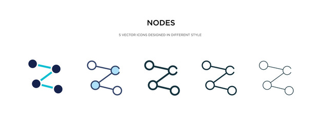 nodes icon in different style vector illustration. two colored and black nodes vector icons designed in filled, outline, line and stroke style can be used for web, mobile, ui
