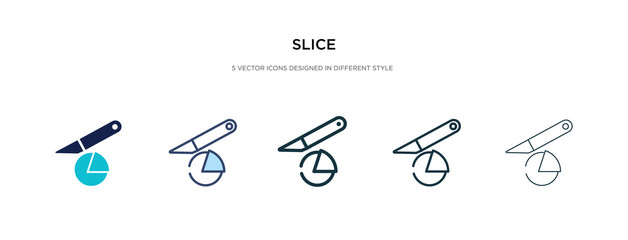 slice icon in different style vector illustration. two colored and black slice vector icons designed in filled, outline, line and stroke style can be used for web, mobile, ui