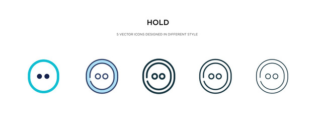 hold icon in different style vector illustration. two colored and black hold vector icons designed in filled, outline, line and stroke style can be used for web, mobile, ui