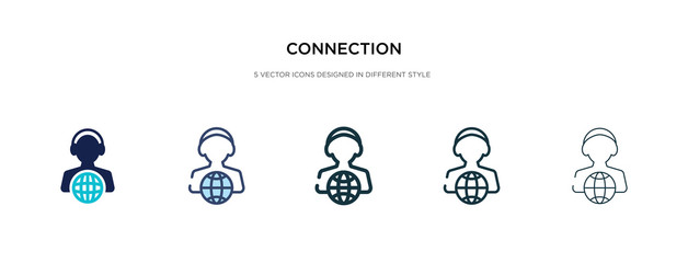 connection icon in different style vector illustration. two colored and black connection vector icons designed in filled, outline, line and stroke style can be used for web, mobile, ui