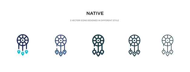 native icon in different style vector illustration. two colored and black native vector icons designed in filled, outline, line and stroke style can be used for web, mobile, ui