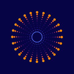 Modern Abstract Firework Spark Light Beam Design Template for Autism, Healthcare, Personal Encouragement, Company Sign, Celebration