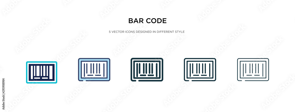 Poster bar code icon in different style vector illustration. two colored and black bar code vector icons de