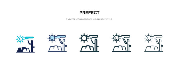 prefect icon in different style vector illustration. two colored and black prefect vector icons designed in filled, outline, line and stroke style can be used for web, mobile, ui