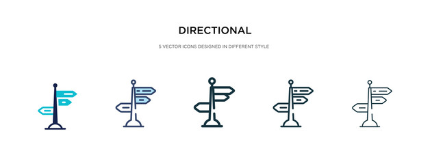 directional icon in different style vector illustration. two colored and black directional vector icons designed in filled, outline, line and stroke style can be used for web, mobile, ui