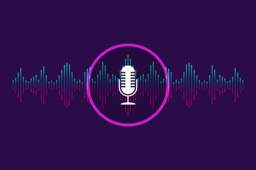 Voice control, recognition voice background. Digital soundwave, voice assistant for music, app, electronics technology background. Assistant conversation sound tech. Authentication sound wave. vector