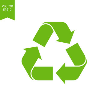 Recycle eco symbol, biodegradable icon.Recycled cycle arrows isolated. Green renew environmental of earth. Recycle logo for sustainable renew. vector