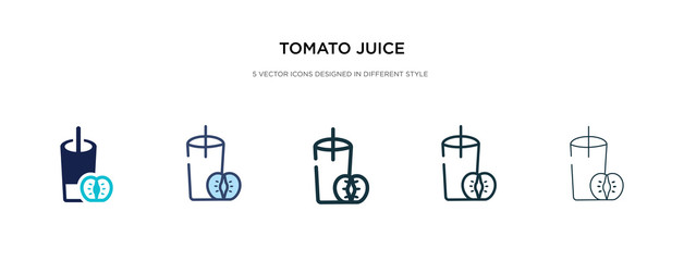 tomato juice icon in different style vector illustration. two colored and black tomato juice vector icons designed in filled, outline, line and stroke style can be used for web, mobile, ui