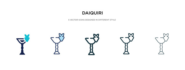 daiquiri icon in different style vector illustration. two colored and black daiquiri vector icons designed in filled, outline, line and stroke style can be used for web, mobile, ui