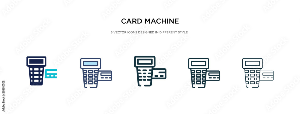Wall mural card machine icon in different style vector illustration. two colored and black card machine vector 