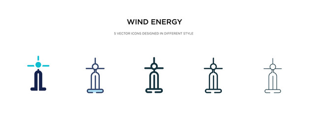 wind energy icon in different style vector illustration. two colored and black wind energy vector icons designed in filled, outline, line and stroke style can be used for web, mobile, ui