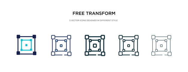 free transform icon in different style vector illustration. two colored and black free transform vector icons designed in filled, outline, line and stroke style can be used for web, mobile, ui