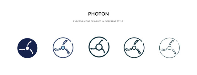 photon icon in different style vector illustration. two colored and black photon vector icons designed in filled, outline, line and stroke style can be used for web, mobile, ui