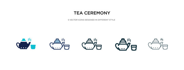 tea ceremony icon in different style vector illustration. two colored and black tea ceremony vector icons designed in filled, outline, line and stroke style can be used for web, mobile, ui
