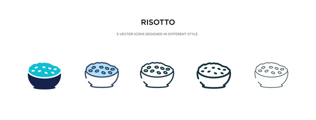 risotto icon in different style vector illustration. two colored and black risotto vector icons designed in filled, outline, line and stroke style can be used for web, mobile, ui