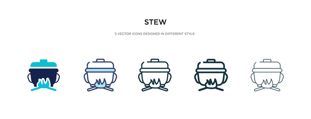 stew icon in different style vector illustration. two colored and black stew vector icons designed in filled, outline, line and stroke style can be used for web, mobile, ui