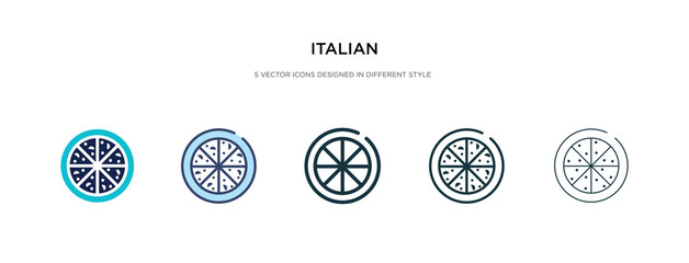 italian icon in different style vector illustration. two colored and black italian vector icons designed in filled, outline, line and stroke style can be used for web, mobile, ui