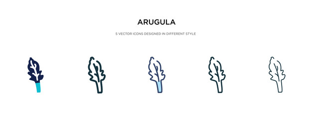 arugula icon in different style vector illustration. two colored and black arugula vector icons designed in filled, outline, line and stroke style can be used for web, mobile, ui