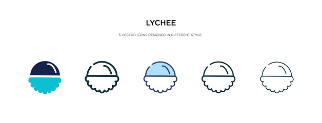 lychee icon in different style vector illustration. two colored and black lychee vector icons designed in filled, outline, line and stroke style can be used for web, mobile, ui