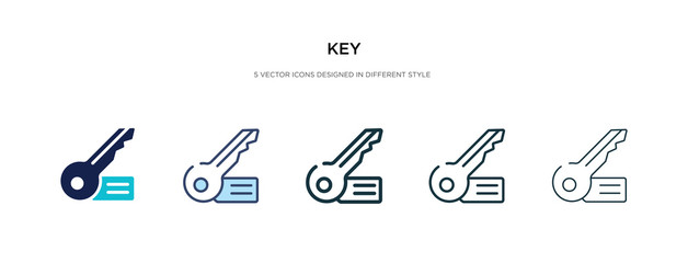 key icon in different style vector illustration. two colored and black key vector icons designed in filled, outline, line and stroke style can be used for web, mobile, ui