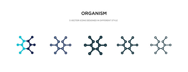 organism icon in different style vector illustration. two colored and black organism vector icons designed in filled, outline, line and stroke style can be used for web, mobile, ui