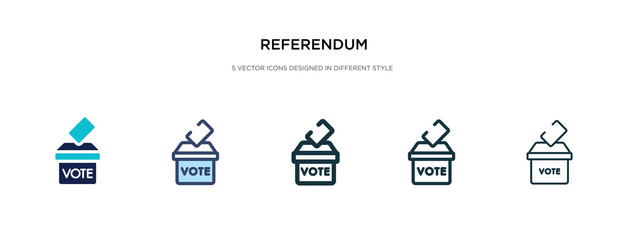 referendum icon in different style vector illustration. two colored and black referendum vector icons designed in filled, outline, line and stroke style can be used for web, mobile, ui