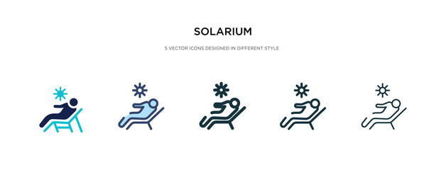 solarium icon in different style vector illustration. two colored and black solarium vector icons designed in filled, outline, line and stroke style can be used for web, mobile, ui