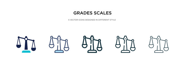 grades scales icon in different style vector illustration. two colored and black grades scales vector icons designed in filled, outline, line and stroke style can be used for web, mobile, ui