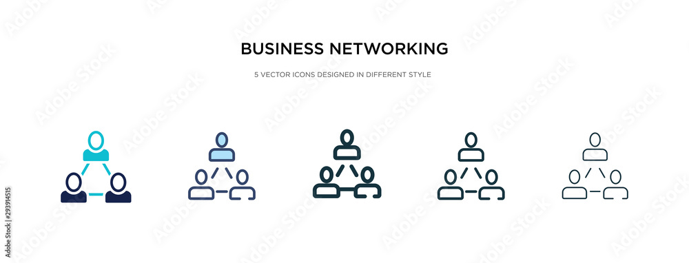 Poster business networking icon in different style vector illustration. two colored and black business netw