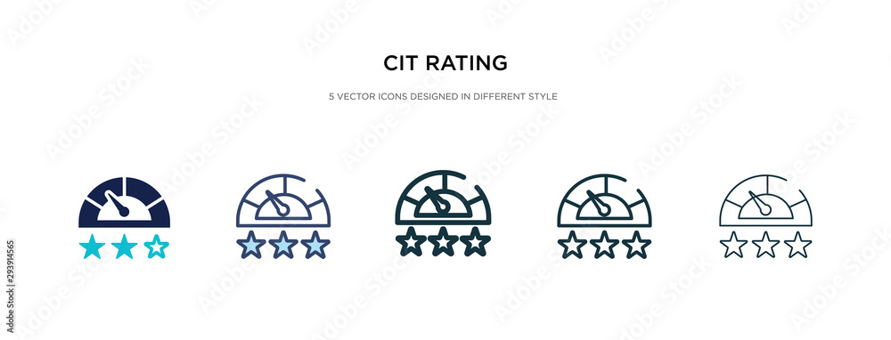 Wall mural cit rating icon in different style vector illustration. two colored and black cit rating vector icon