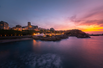 Fototapeta premium City of Biarritz with its beautiful coast, at the North Basque Country.