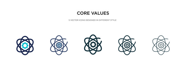 core values icon in different style vector illustration. two colored and black core values vector icons designed in filled, outline, line and stroke style can be used for web, mobile, ui