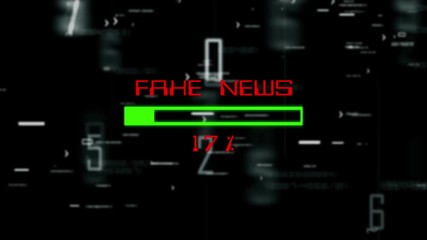 Fake news data process on digital background - Powered by Adobe