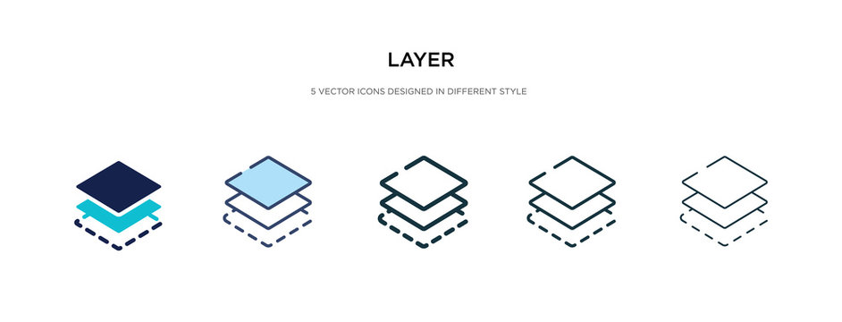 layer icon in different style vector illustration. two colored and black layer vector icons designed in filled, outline, line and stroke style can be used for web, mobile, ui