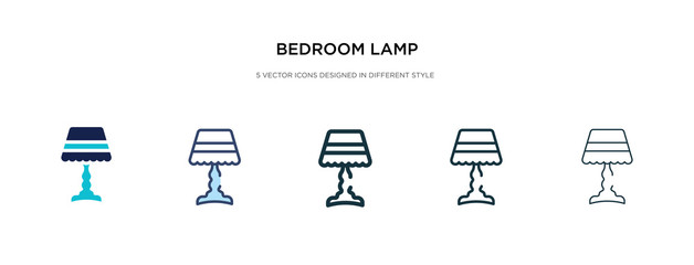 bedroom lamp icon in different style vector illustration. two colored and black bedroom lamp vector icons designed in filled, outline, line and stroke style can be used for web, mobile, ui