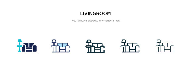 livingroom icon in different style vector illustration. two colored and black livingroom vector icons designed in filled, outline, line and stroke style can be used for web, mobile, ui
