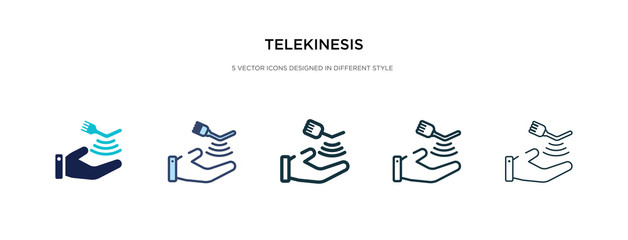 telekinesis icon in different style vector illustration. two colored and black telekinesis vector icons designed in filled, outline, line and stroke style can be used for web, mobile, ui
