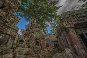 Naklejka premium Angkor Wat Art in Siem Reap Province in Cambodia