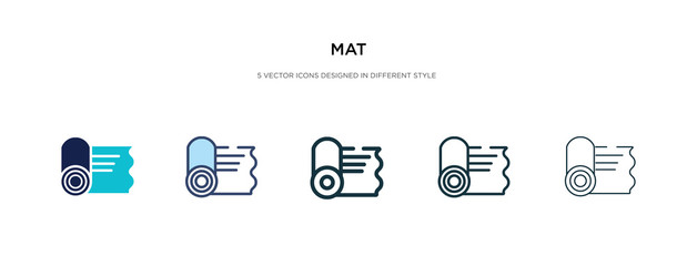 mat icon in different style vector illustration. two colored and black mat vector icons designed in filled, outline, line and stroke style can be used for web, mobile, ui