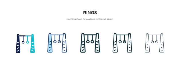 rings icon in different style vector illustration. two colored and black rings vector icons designed in filled, outline, line and stroke style can be used for web, mobile, ui