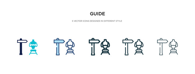 guide icon in different style vector illustration. two colored and black guide vector icons designed in filled, outline, line and stroke style can be used for web, mobile, ui